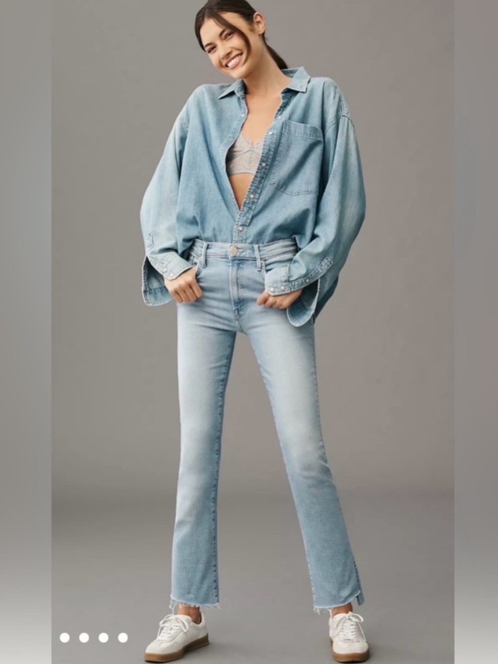 Mother Jeans The Insider Crop Step Fray in Limited Edition
